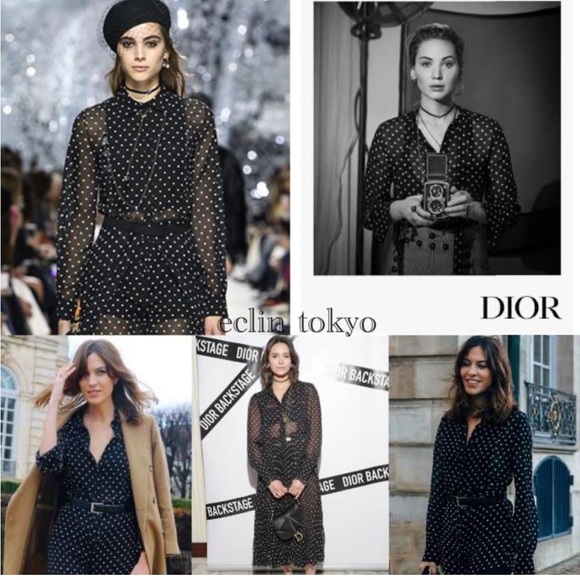 Christian Dior Sheer silk Polka Dot shorts tunic size 34 us2 jumpsuit - Picture 12 of 16